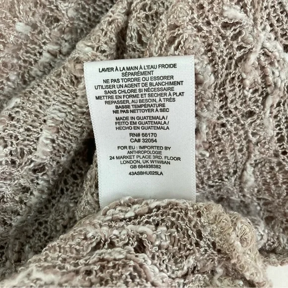 Anthropologie | Meadow Rue Taupe and Cream Lace Detail Sweater Size Small - Picture 10 of 11